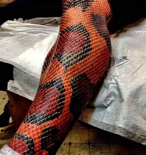 snake shin tattoo|Unique Snake Shin Tattoo Designs and Ideas